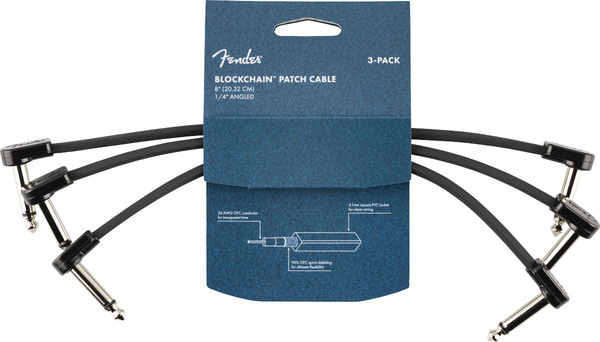 Fender Blockchain Patch Cables, 3-Packs (20cm)