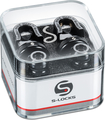 Schaller S-Locks Set (black chrome / M) Bloqueos de seguridad para correa de guitarra