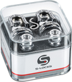 Schaller S-Locks Set (chrome / M) Bloqueos de seguridad para correa de guitarra