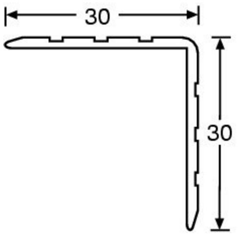 Adam Hall Aluminium-Kantenschutz 1x 2m 6105 (30 x 30 mm)