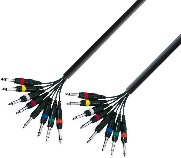 Adam Hall Multicore Mono Cable (8 x 6,3mm Jack - 5m)