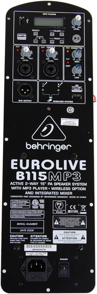 Behringer PCB Amplifier Assembly for B115MP3 SAM-P0AEA/AR/AMPLIFIER