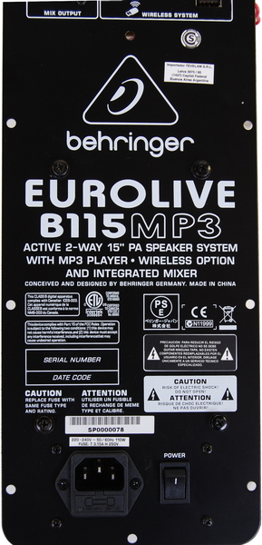Behringer PCB Amplifier Assembly for B115MP3 SAM-P0AEA/AR/AMPLIFIER