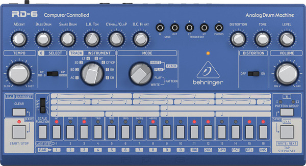 Behringer RD-6-BU Analog Drum Machine (dark blue)