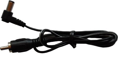 Flex Cable Type 1 - 5,5/2,1mm DC-Plug (center - / L-shape / 30cm / black)