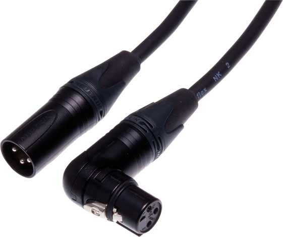 Angle XLRf to XLRm NMKSRXF3-BL (black, 3m)