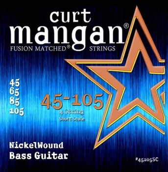 Bass Guitar Nickel Wound 4 String Short Scale (45-105)
