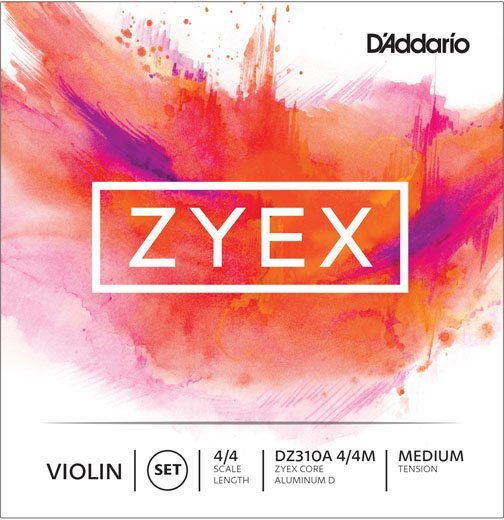 DZ310A 4/4M Zyex Violin String Set - Aluminium D (medium tension)