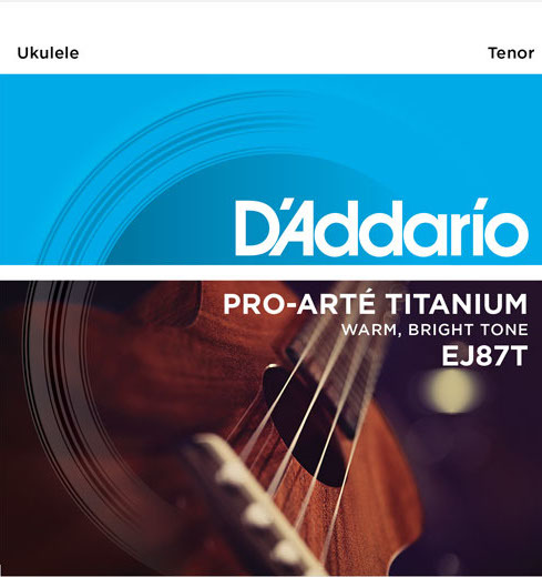 D'Addario EJ87T Titanium Ukulele, Tenor (.029-.029)