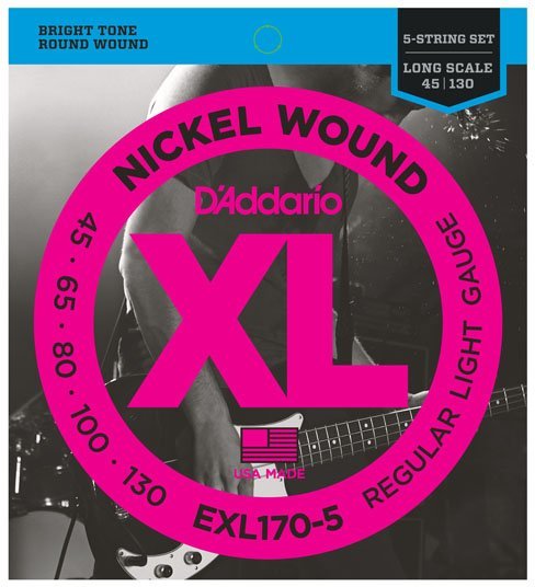 D'Addario EXL170-5 Soft Gauge, Long Scale