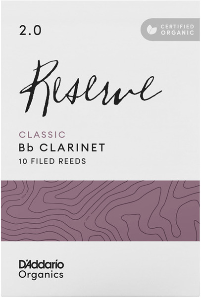 Organic Reserve Bb Clarinet Reeds (Strength 2.0, 10-pack)