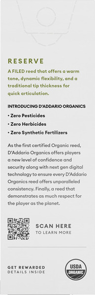 D'Addario Organic Reserve for Tenor Saxophone (strength 3.5 / set of 5)