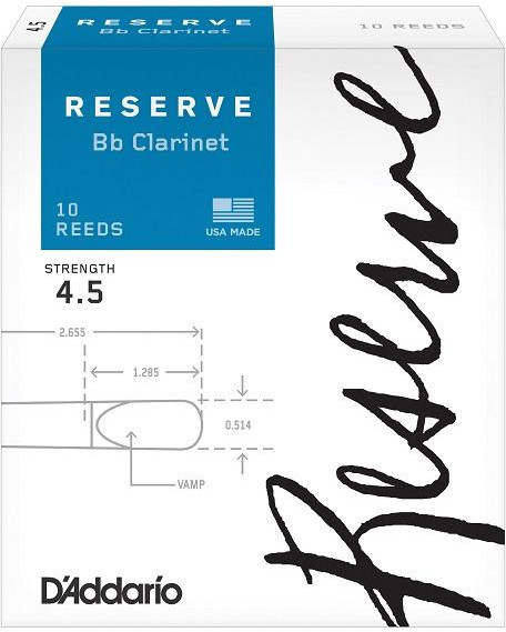 D'Addario Reserve Bb Clarinet #4.5 (10 pack)