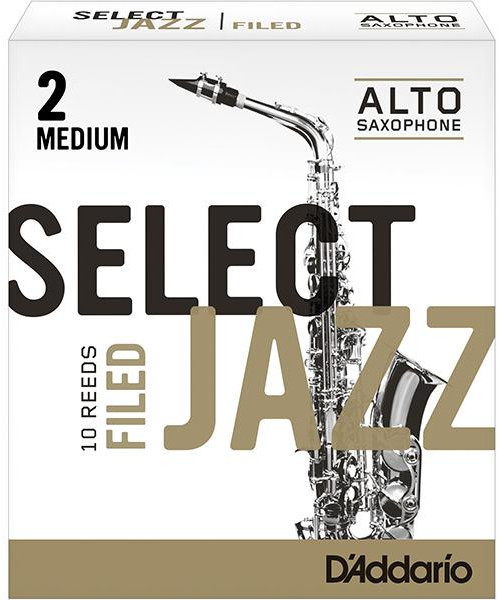 D'Addario Select Jazz Filed Alto-Sax #2 Medium / Filed (strength 2 medium, 10 pack)