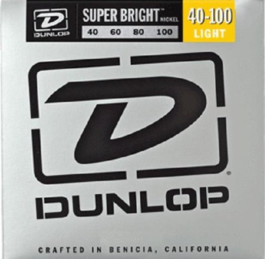 Dunlop El. Bass .040-.100 'Super Bright' Nickel Pl. Steel R./W. Long Sc. Light