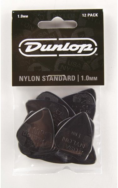 Dunlop Nylon Standard Black - 1.0 (12 picks)