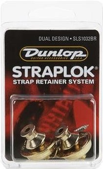 Dunlop SLS1032BR Straplock System Dual Design (brass)