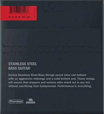 Dunlop Stainless Steel Bass 6-String Set (.030-.130 / taperwound)