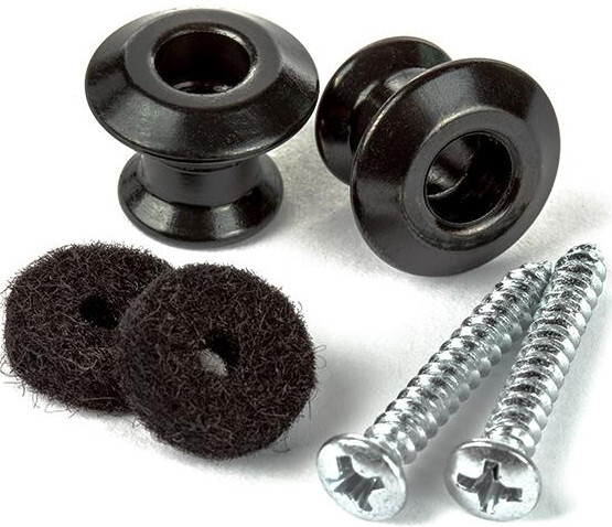 Straplok Dual Design Strap Buttons 2PSLS033BK (black / set of 2)