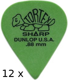 Tortex Sharp Green - 0.88 (12 picks)