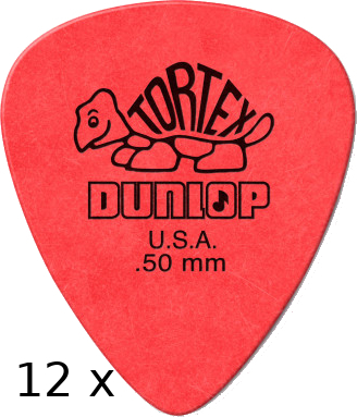 Tortex Standard Red - 0.5 (12 picks)