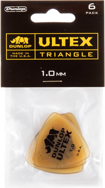 Dunlop Ultex Triangle Amber - 1.00 (6 picks)