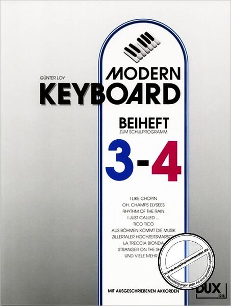 Dux Modern Keyboard Beiheft 3+4 Loy Günter