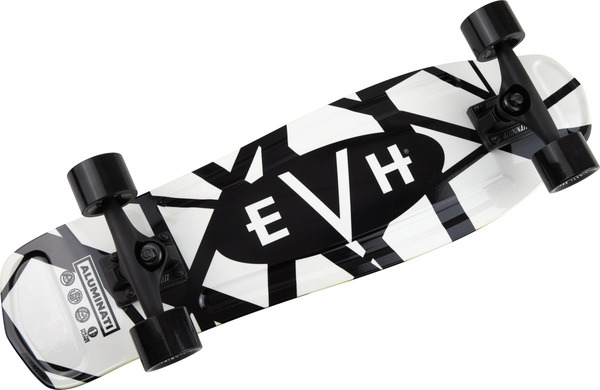 EVH BW Striped Skateboard (black and white)