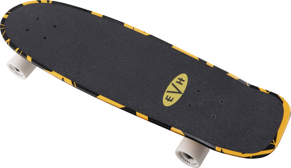 EVH Black with Yellow Stripes Skateboard