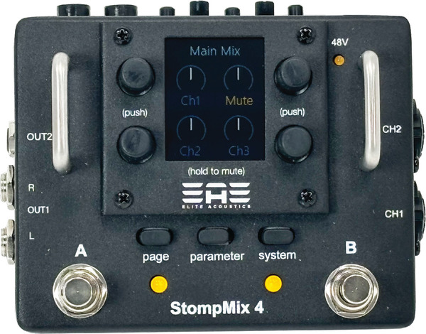 Elite Acoustics Stompmix X4 / Digital Pedal Mixer