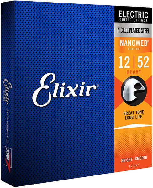 Elixir NanoWeb Plated Plain Steel Set of 5 Packs (heavy / .012-.052)