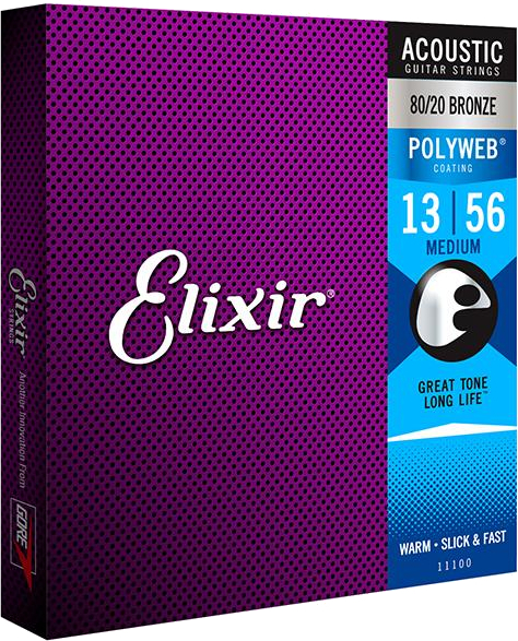 Elixir PolyWeb Ac.Guitar 80/20 Bronze Coating (medium / .013-.056)