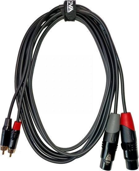 XLR Female - RCA Male Stereo Cable (2m)