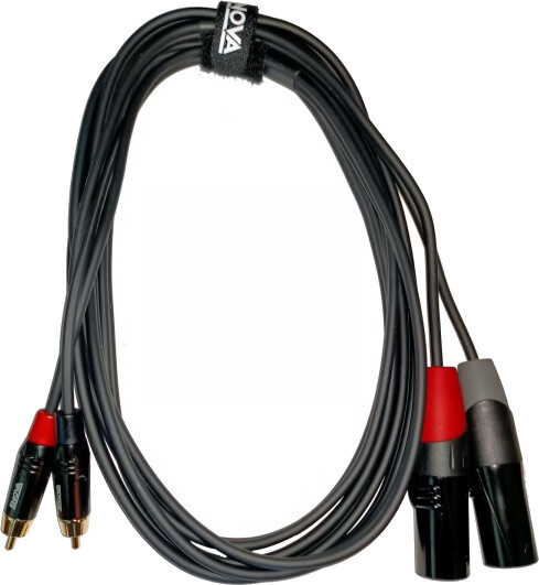 XLR Male - RCA Male Stereo Cable (2m)
