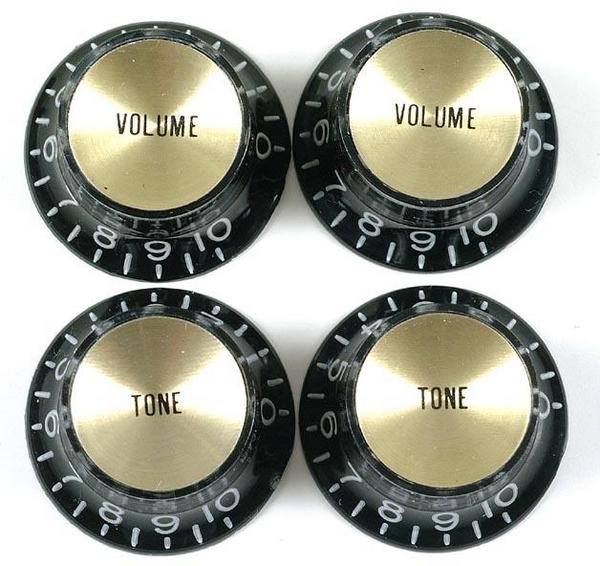 Tophat S-In Knob PKB-098 (black-gold 4-Set)