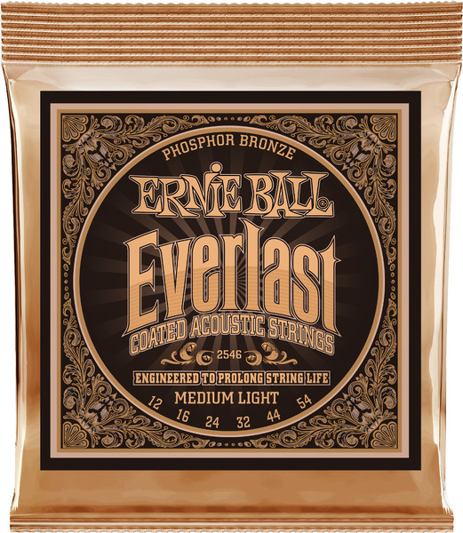 Ernie Ball 2546 Phosphor Bronze Acoustic Medium Light / Everlast Coated (12 - 54)