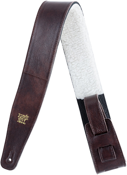 Adjustable Italian Leather Strap 4138 (w/ fur, chestnut)