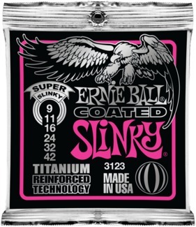 Ernie Ball Coated Electric Titanium RPS Super Slinky (.009-.042)