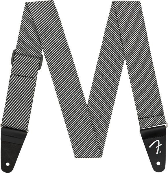 2" Modern Tweed Strap (white black)