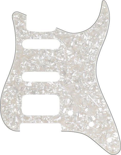 Fender American Fat Strat Pickguard 11 Holes / HSS (white pearl)
