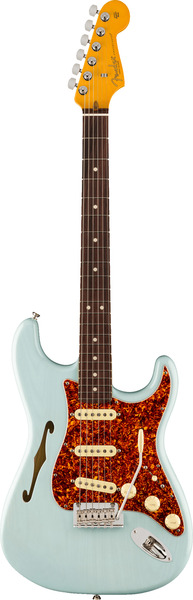 American Pro II Stratocaster Thinline / Limited Edition (transparent daphne blue)