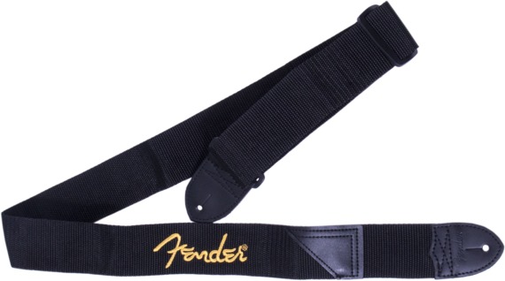 Black Polyester Logo Strap (yellow)