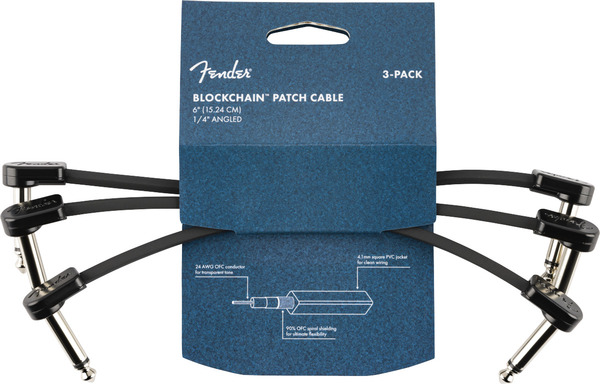 Fender Blockchain Patch Cables, 3-Packs (15cm)