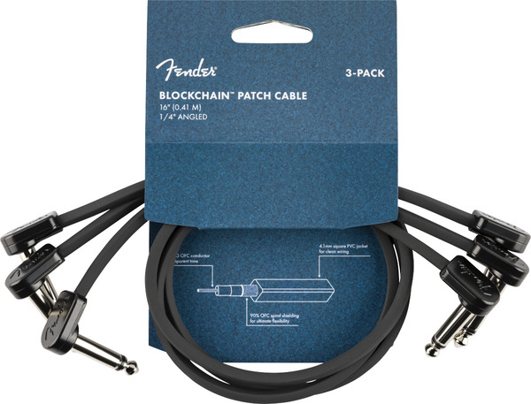 Fender Blockchain Patch Cables, 3-Packs (41cm)