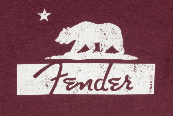 Fender Burgundy Bear Unisex T-Shirt S (small)