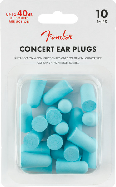 Fender Concert Ear Plugs (daphne blue, 10 pairs)