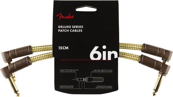 Deluxe Tweed Instrument Cable 2-pack (0.15m tweed)