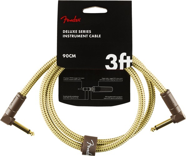 Deluxe Tweed Instrument Cable AA (0.90m tweed, angled/angled)