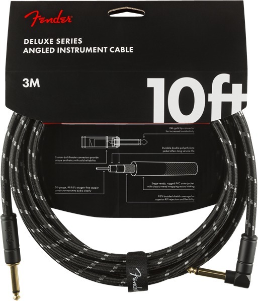 Deluxe Tweed Instrument Cable AS (3m tweed, angled/straight)