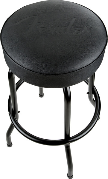Embossed Black Logo Barstool 30" (black/black)